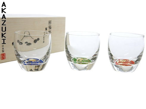 Sake glasses Irofuji x3